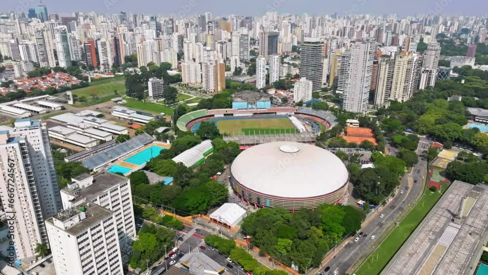 Imagem aérea do Parque Ibirapuera. São Paulo, capital. 