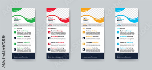 Modern creative corporate business dl flyer or rack card layout concept background flyer brochure cover template for grow up your business to the next level