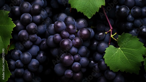 a bunch of blue grapes