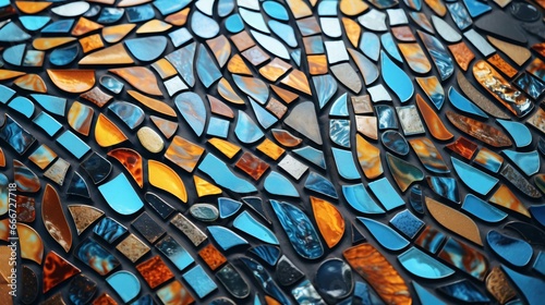 a close-up of a mosaic floor