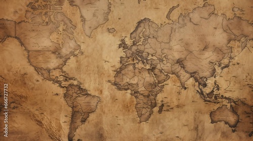 texture of an antique world map