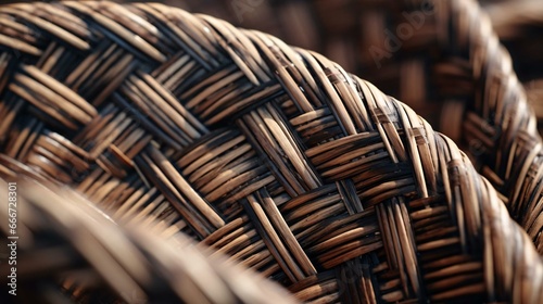 a close up of a wicker storage basket pattern