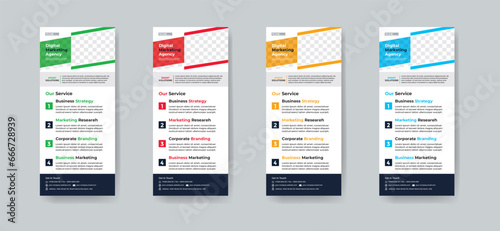 Modern creative corporate business dl flyer or rack card layout concept background flyer brochure cover template for grow up your business to the next level