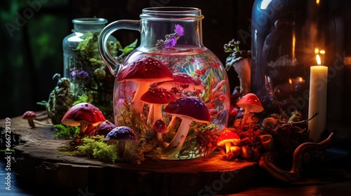 Magical poison is a must-have item in the Halloween witch kitchen, and it can be found by staying near dry autumn leaves, moss berries, red toadstools, fly, agaric spider web, and blue