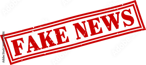 Fake news square grunge rubber stamp