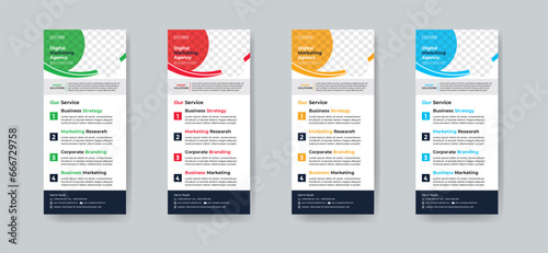 Modern creative corporate business dl flyer or rack card layout concept background flyer brochure cover template for grow up your business to the next level