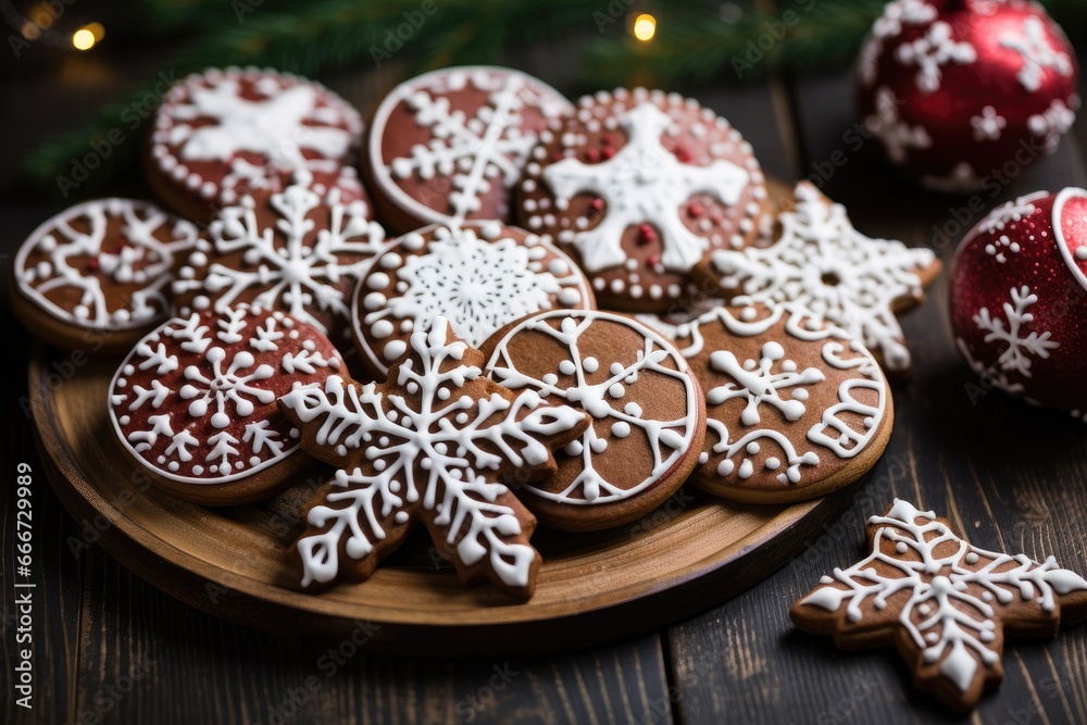 christmas cookies on table
