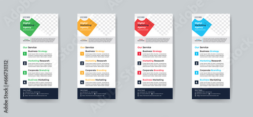 Modern creative corporate business dl flyer or rack card layout concept background flyer brochure cover template for grow up your business to the next level