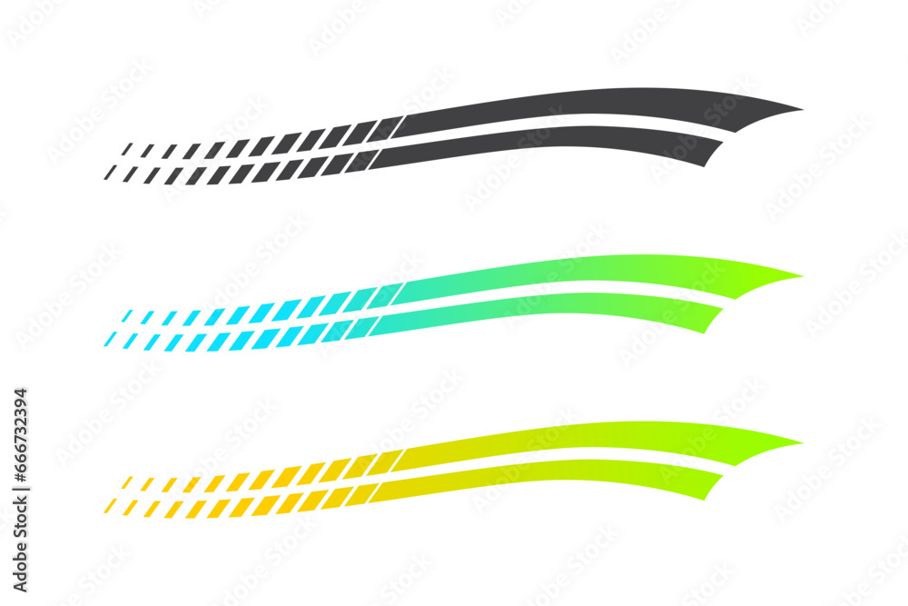 Fototapeta premium Sports stripes, car, Truck, Motorcycle Racing stickers. Vehicle Graphics