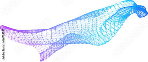 Network lines. Net wave information flow. Scientific paradigm solutions future. Forward vision progress. Big data cells deep development analysis. foresight conference background banner.