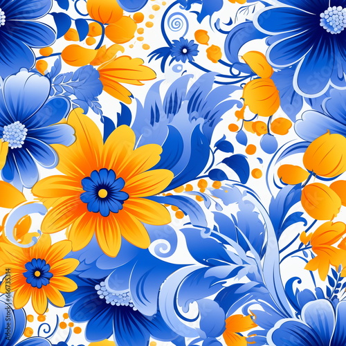 Seamless Floral Pattern Illustration  Exquisite Floral Texture and Design