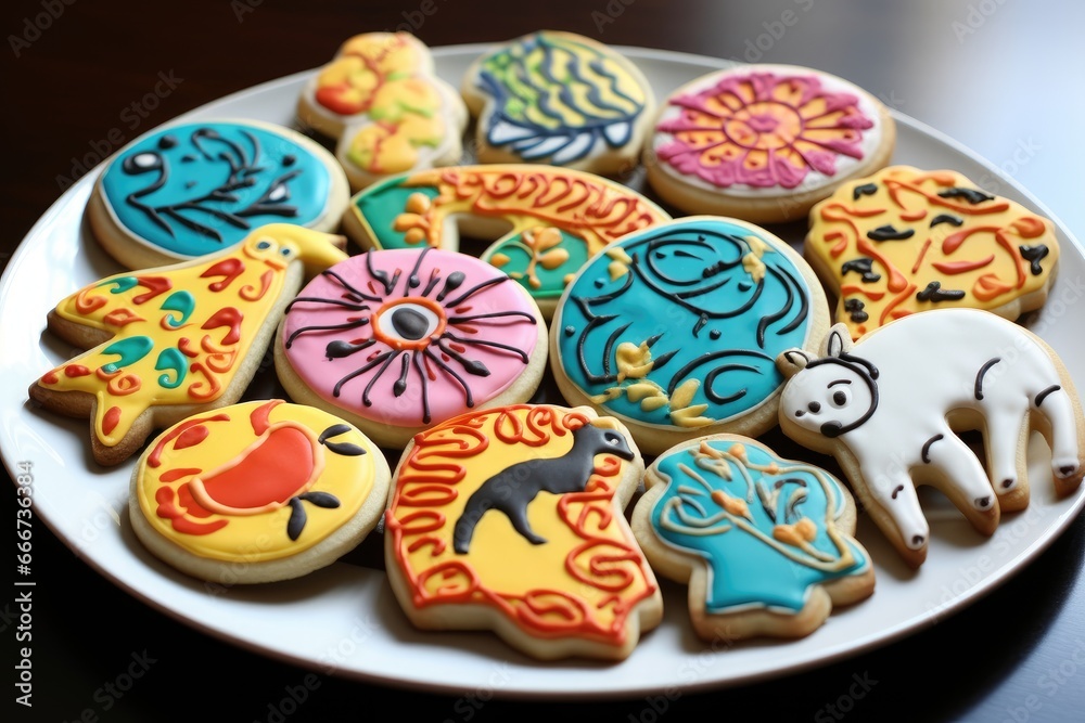 yummy Christmas cookies in different style