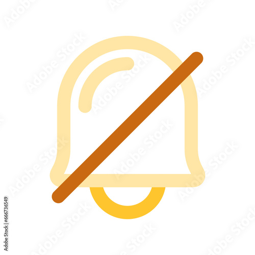 Vector notification off, bell icon. Black, white background. Perfect for app and web interfaces, infographics, presentations, marketing, etc.