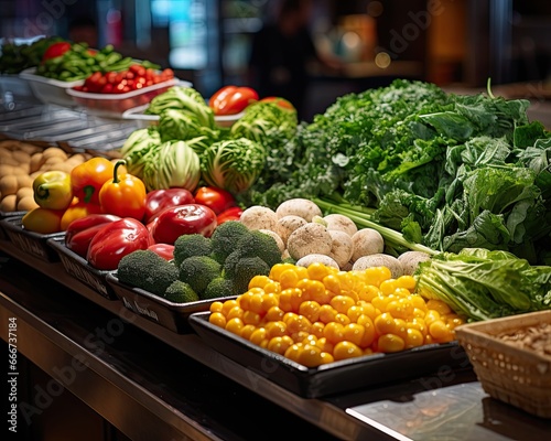 Counter with fresh vegetables