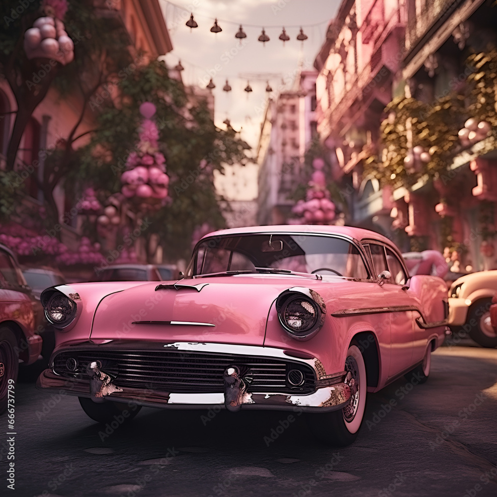 vintage car on the street