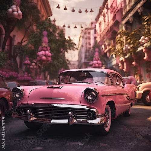 vintage car on the street © Eduarda