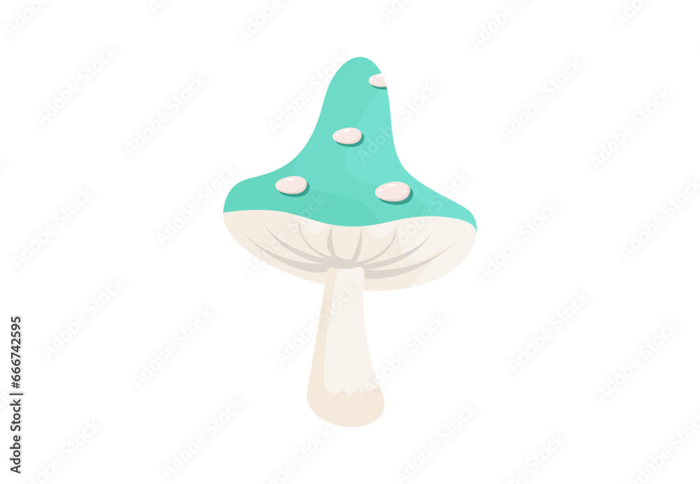 Cartoon mushroom icon. Vector illustration