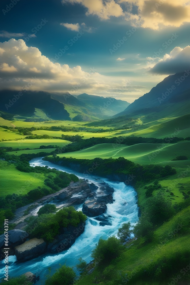 Cinematic Grandeur Generative AI-Enhanced Dramatic Landscape Vista
Cinematic Grandeur Generative AI-Enhanced Dramatic Landscape Vista