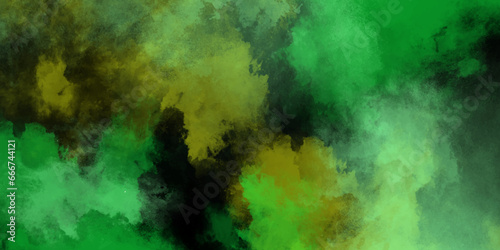 Green sky with clouds watercolor texture streaks. colorful green sky tie-dye pattern for your design, watercolor background concept, vector green abstract watercolor texture turquoise background. 