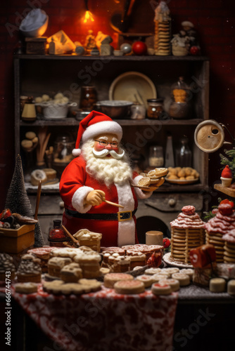 Figurita de Santa Claus Papá Noel vista de cerca. © ACG Visual