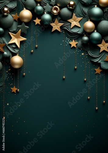 Decorations for Christmas tree. New Year background