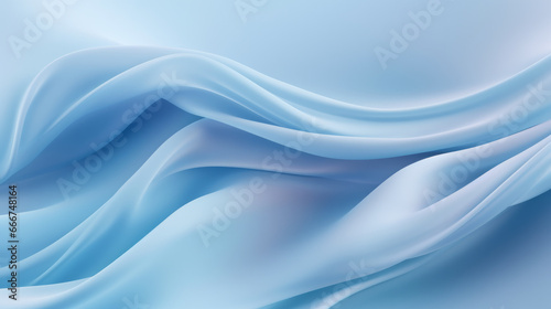 Abstract waves on a vibrant blue and white backdrop