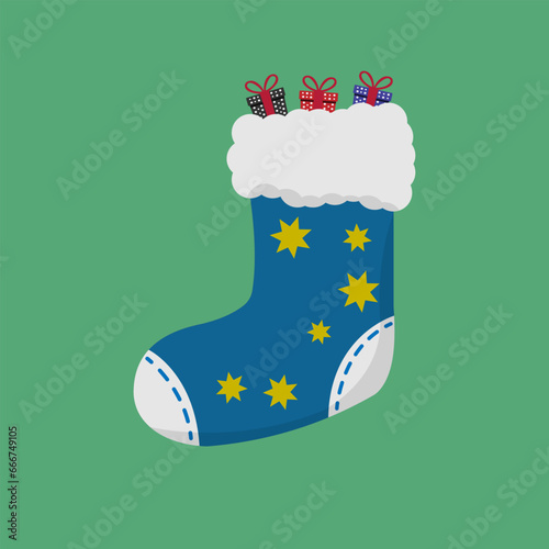 Xmas socks vector design