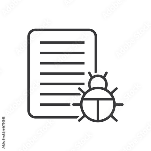 Virus Infected Document Icon - Malware Icon