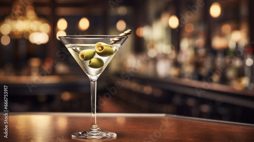 dirty martini at the bar