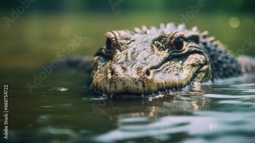 Chinese Alligator in its Wetland Habitat