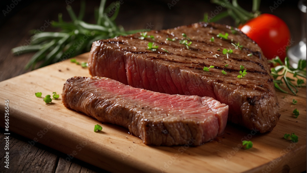 Rosemary-Seasoned Raw Beef Steak Rosemary-Seasoned Raw Beef Steak