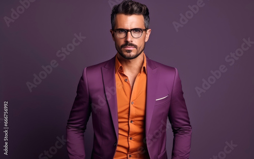 A stylish man with glasses posing