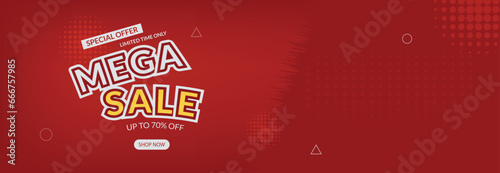  Special Offer Mega Sale Discount Vector Design. Limited Time Only Sale Banner