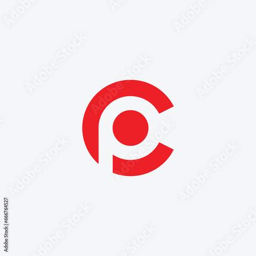 letters p text logo design vector