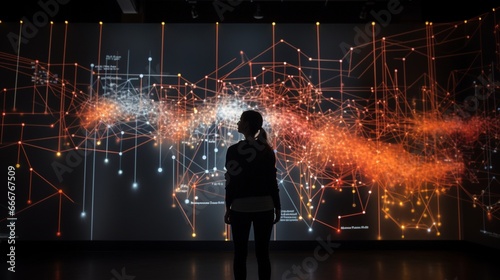 a hyper-realistic scene showcasing the artistry of Big Data, where massive data sets and analytics converge to reveal insights with precision photo