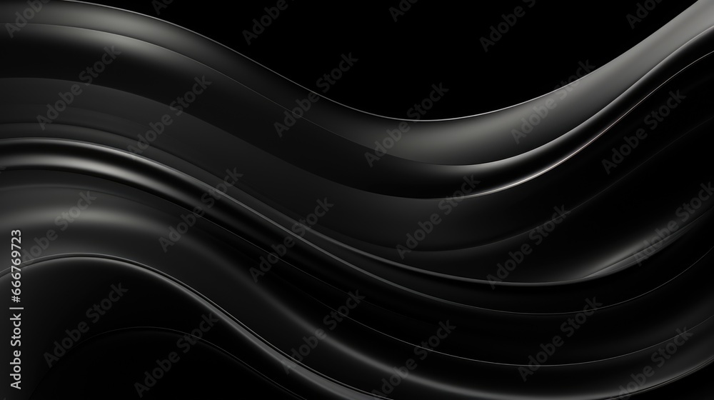 Black waves abstract background design. Black Friday Sale concept. Modern premium wavy texture for banner, business backdrop. Luxurious shiny elegant wave illustration. Black waves abstract background design. Black Friday Sale concept. Modern premium wavy texture for banner, business backdrop. Luxurious shiny elegant wave illustration.