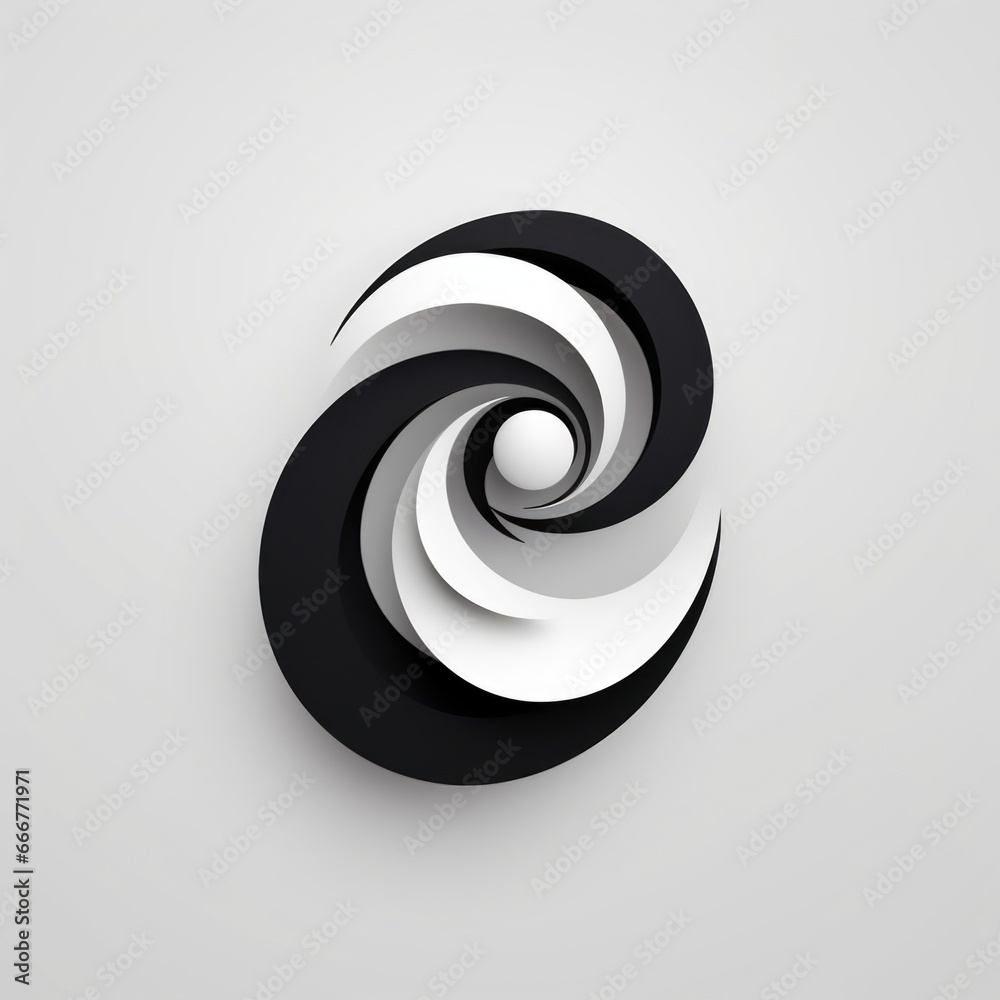 Abstract black and white company logo on a light background. Corporate logo design Abstract black and white company logo on a light background. Corporate logo design
