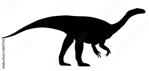 silhouette of a dinosaur on a white background