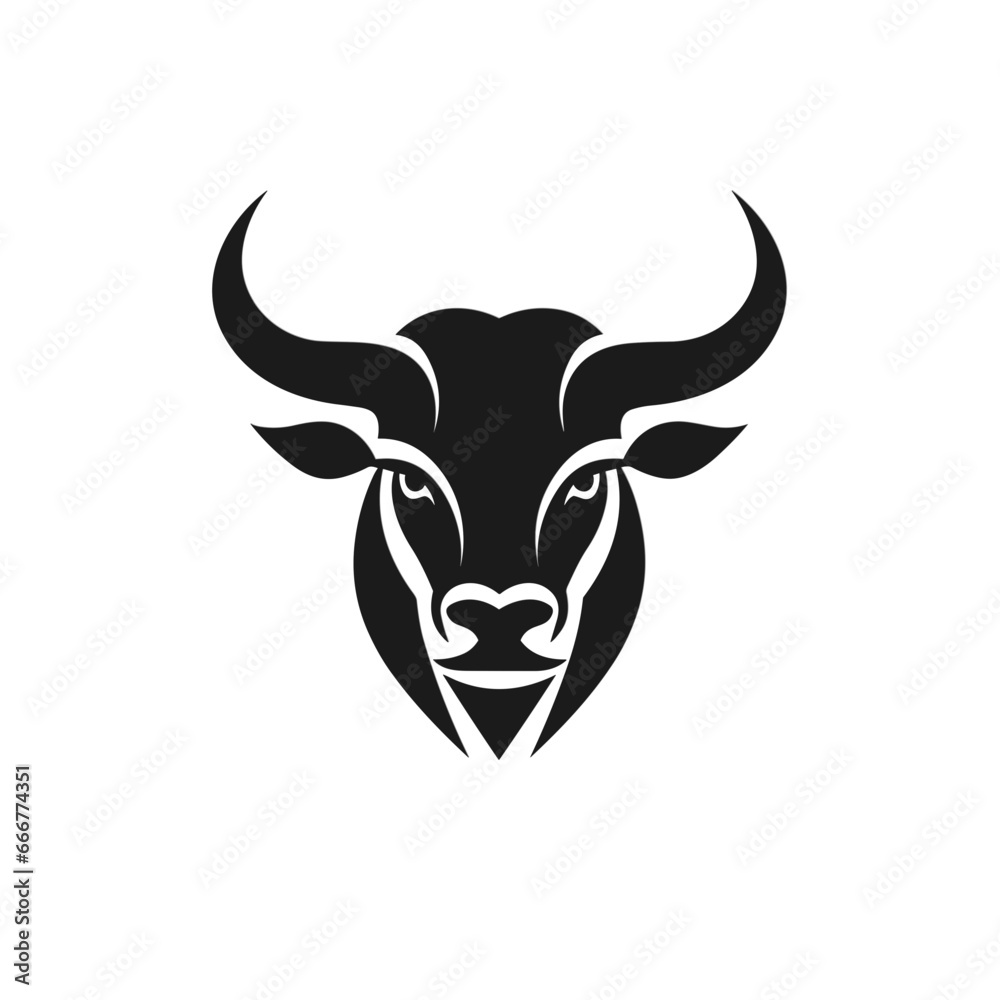 Black and White Bull's Head Black and White Bull's Head