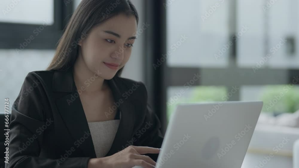Portrait of confident business working Asian woman in office. Portrait of confident business working Asian woman in office.
