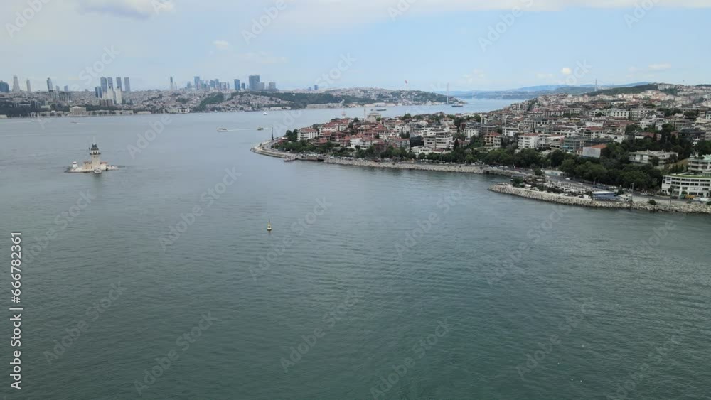Maiden's Tower and uskudar Maiden's Tower and uskudar