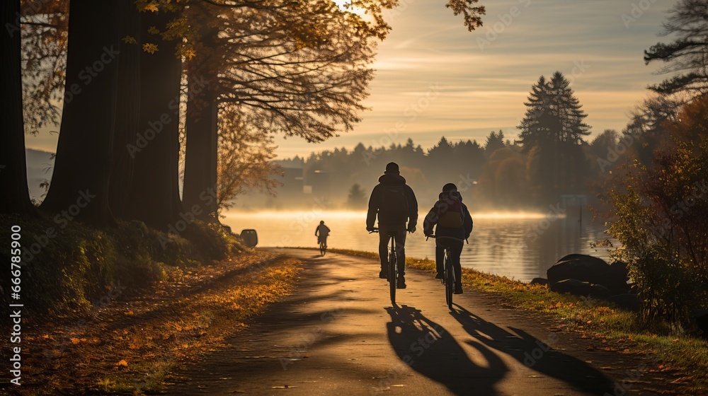Family bike rides, walks along the paths, active recreation. Family bike rides, walks along the paths, active recreation.