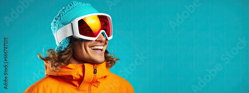 portrait of man in a ski outfit, generative ai photo