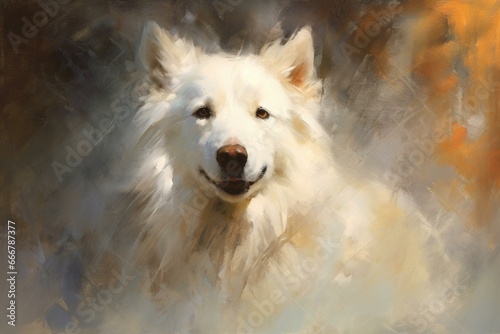 Intimate gaze from canine, radiating warmth and friendliness. Generative AI © Ursula