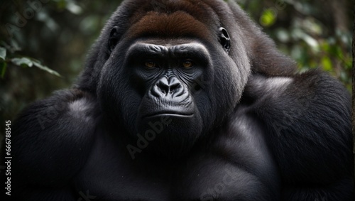 Majestic Gorilla: A Glimpse into the Wild © Matias