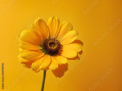 a yellow flower on a yellow background 