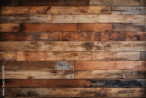 The background exhibits the effects of aging and wear, using textured reclaimed, recycled wood planks