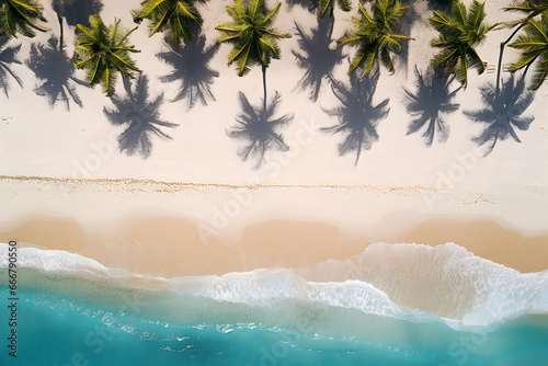 Beach from above - Droneshot . Empty Beach Background © Seegraphie