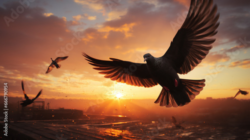 flying doves as symbol for freedom © bmf-foto.de