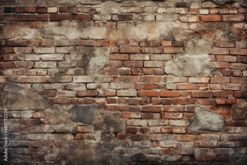 A backdrop featuring a textured and weathered brick surface